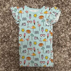 Little Sleepies Pool Party Flutter Sleeve Tee